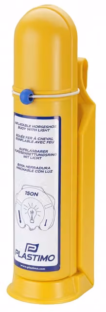 Ferro di cavallo gonfiabile Plastimo giallo in plastica senza luce