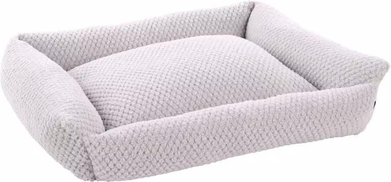 Cesto rettangolare in tessuto Jacquard, colore grigio, marca Flamingo - 80x67x22 cm - Lavabile - Fondo antiscivolo