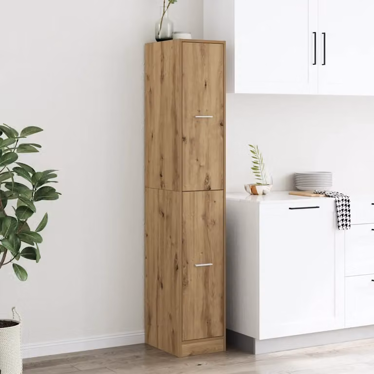 Armadietto da farmacia a parete vidaXL in MDF color rovere marrone, L/P/H: 30 x 41 x 174,5 cm