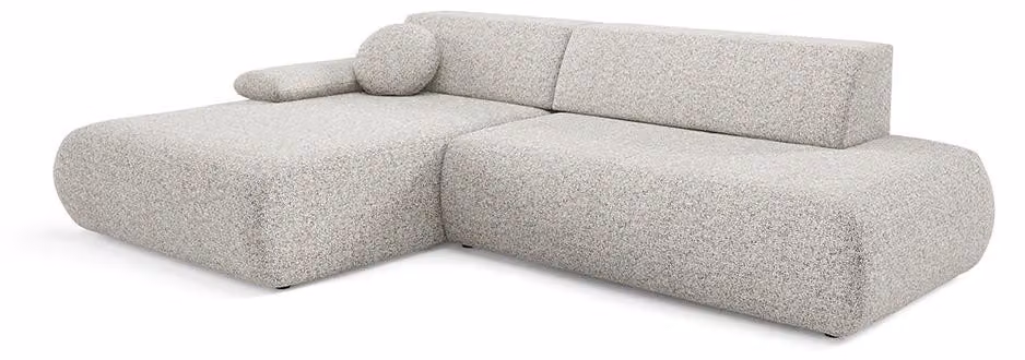Divano angolare con funzione letto, modello Puentro, lato sinistro, colore beige
