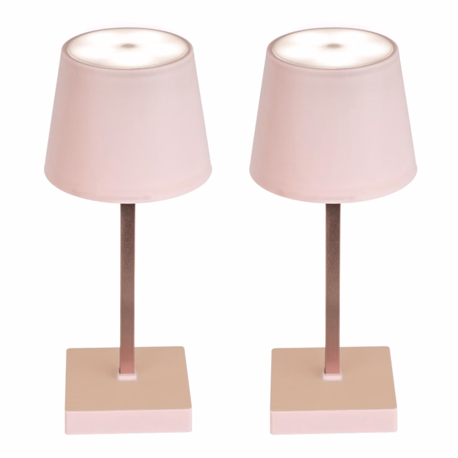 set di 2 lampade da tavolo con funzione touch Lampada da comodino USB bianco caldo Rosa Ricaricabile Luminosità regolabile Lampada da scrivania Dimmerabile
