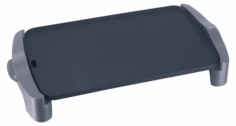 Griglia da tavolo da 2500 W, dimensioni 46x28 cm, con rivestimento antiaderente e regolatore di temperatura