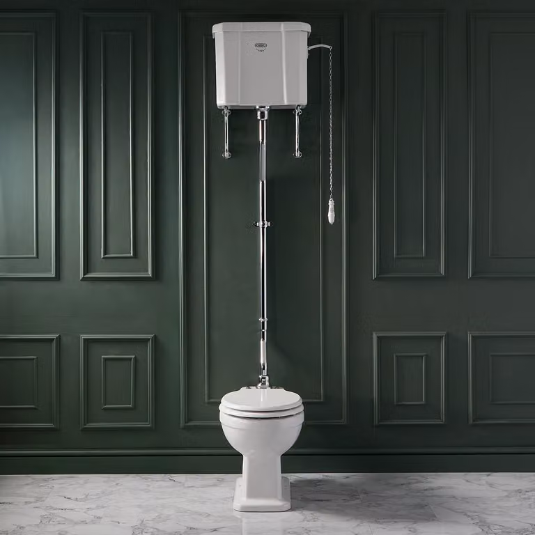 Sanitario Tradizionale con Cassetta Alta - Sedile soft close - Stile Classico - Elizabeth