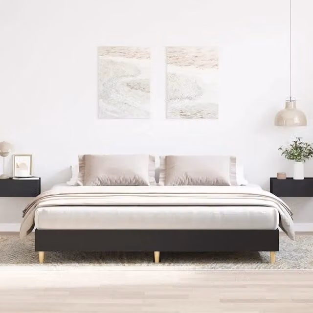 Giroletto vidaXL in legno di pino nero per bambini L: 180 cm, P: 200 cm, H: 25 cm