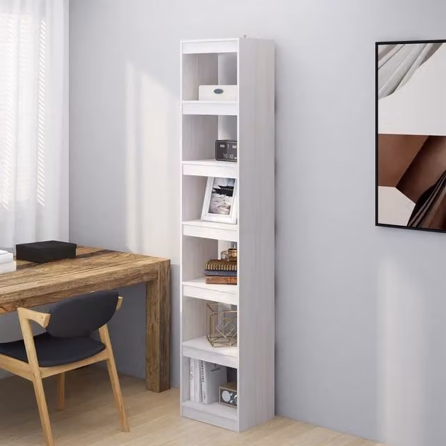 Libreria Divisorio Design Mania in Legno Massello di Pino Bianco, L 40 cm x P 30 cm x H 199 cm – 1