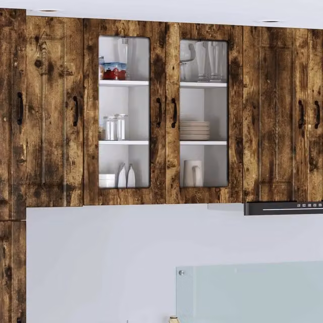Mobile da cucina 2 pz-Set di 2 Armadio da cucina Rovere fum¨¦ 40 x 31 x 80 cm 939628