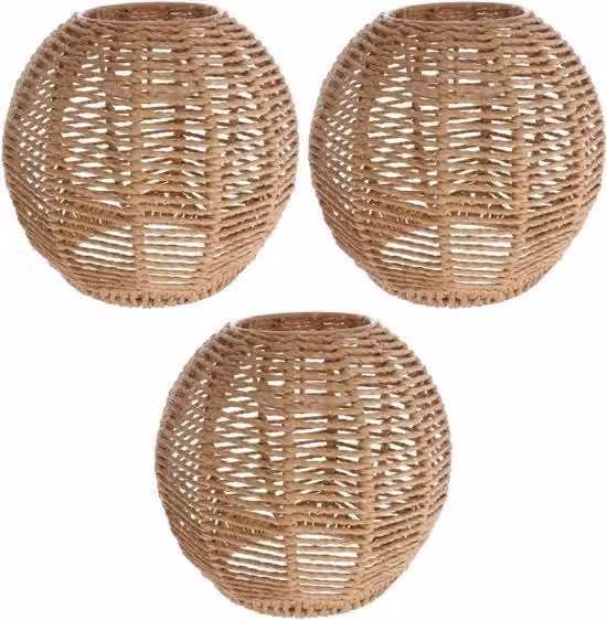 Copertura Lampada a Gancio Angoily - Retro Rotan - Lampada da Sospensione Coprente - Lampada da Tavolo Vintage - Sala da Pranzo Sala da Soggiorno - 14 x 15 cm