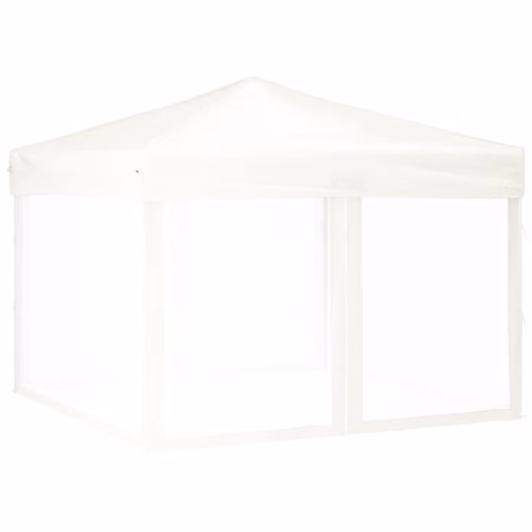 Tenda per Feste Pieghevole con Pareti Laterali Bianco 3x3 m