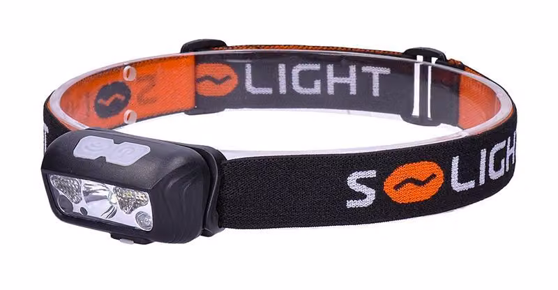 Solight Lampada frontale ricaricabile 150lm+100lm, luce bianca e rossa WN40