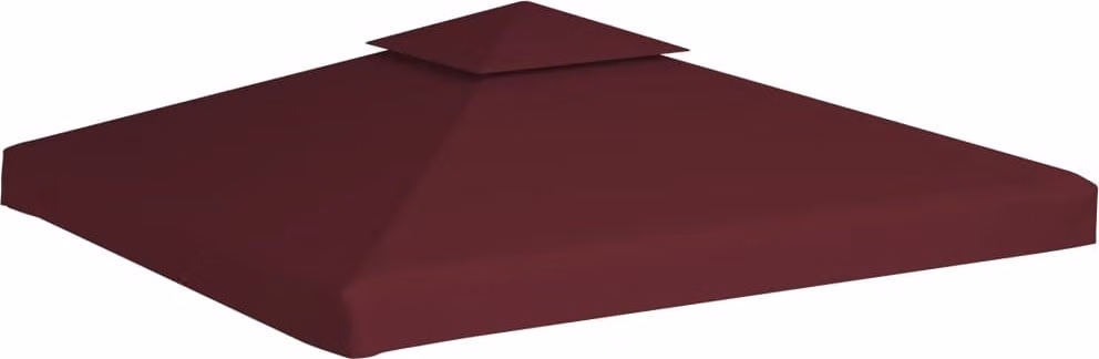 Copertura Superiore per Gazebo a 2 Strati 310g/m² 3x3m Bordeaux