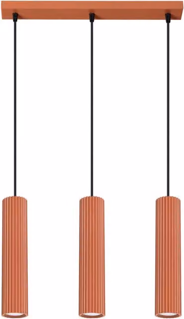 Lampada a sospensione Pure Lume in metallo rossa e nera, dimmabile e con altezza regolabile, per cucina e sala da pranzo