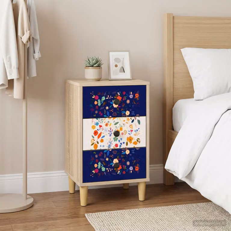 Set di 2 Armadi da Notte vidaXL MAINZ in Rovere Sonoma, L 36 cm x P 33 cm x H 60 cm