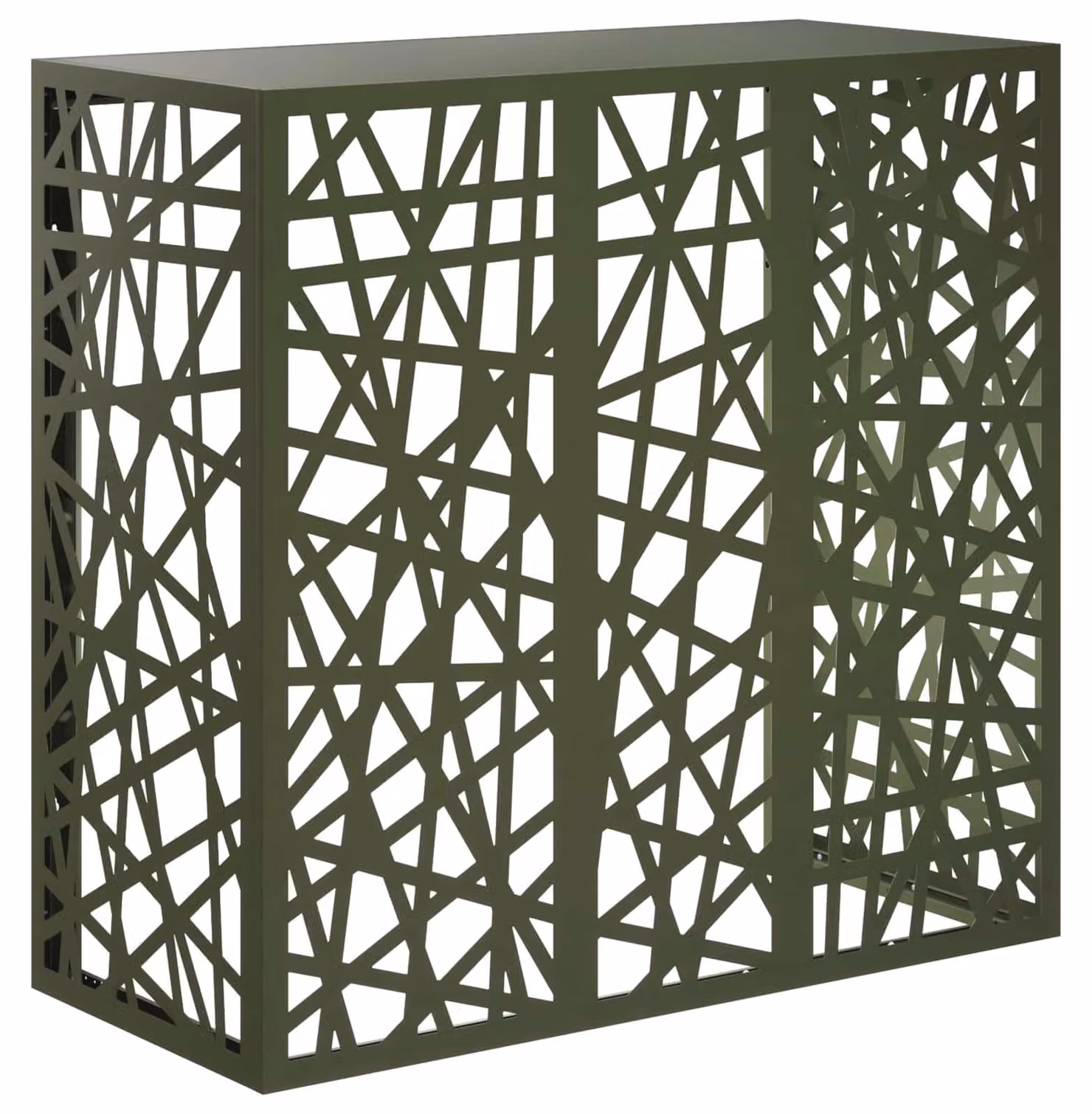 Coperchio per aria condizionata verde oliva 110 x 50 x 105 cm acciaio
