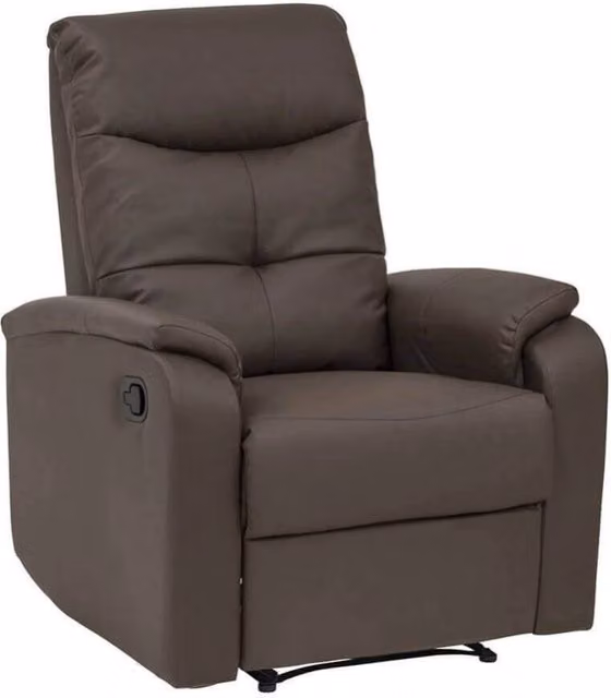 Poltrona Relax 76,5x89/159x100/83,5 h cm in Similpelle Marrone