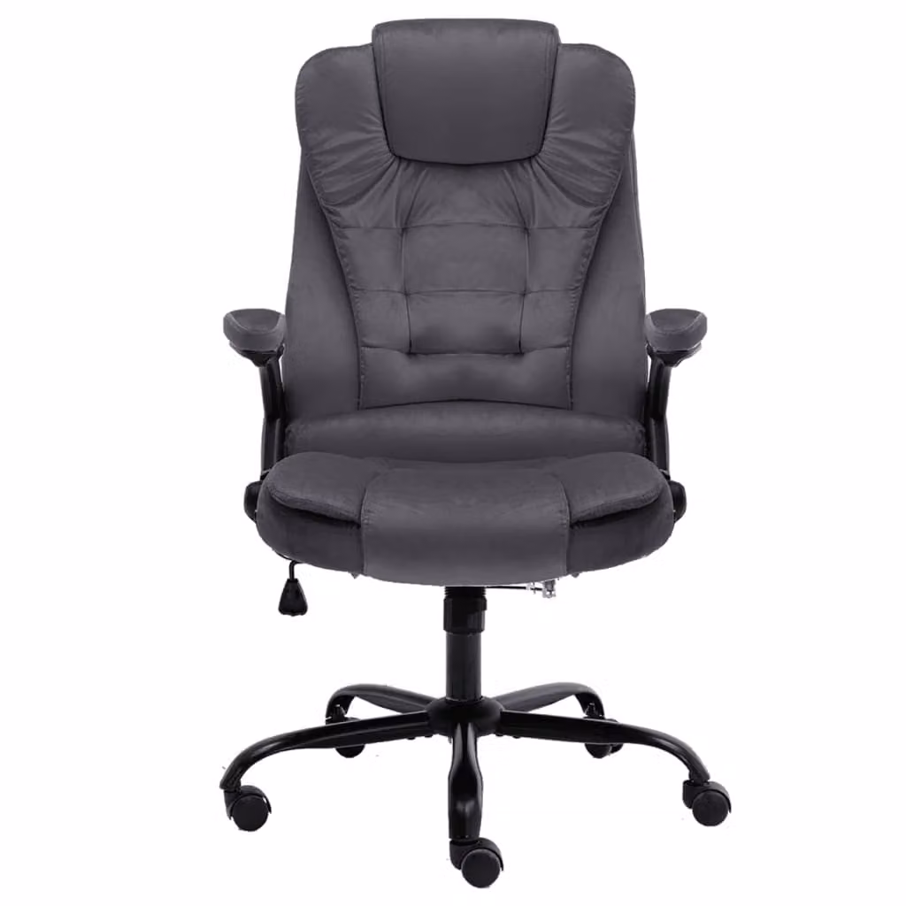 vidaXL Sedia da ufficio in velluto grigio scuro