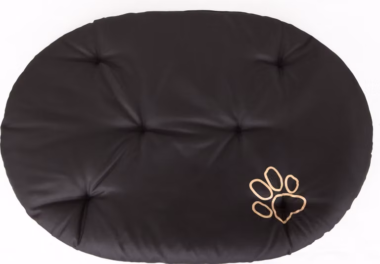 Cuscino ovale per cani R9 - 87×62 cm, robusto e lavabile, OEKO-TEX, ideale per cani di taglia grande | nero