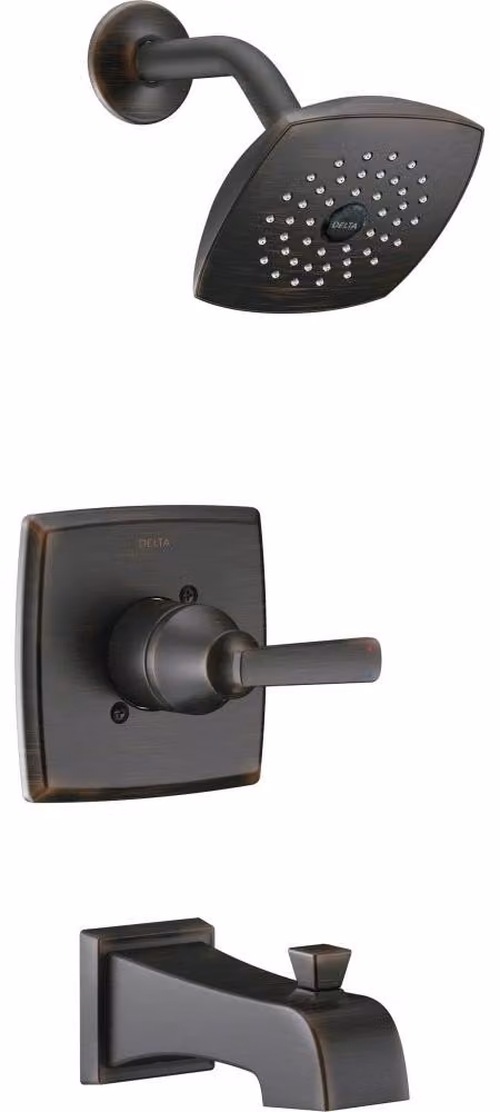 Miscelatore monocomando per lavabo/doccia, finitura bronzo veneziano, dimensioni 36x6x7,94 pollici
