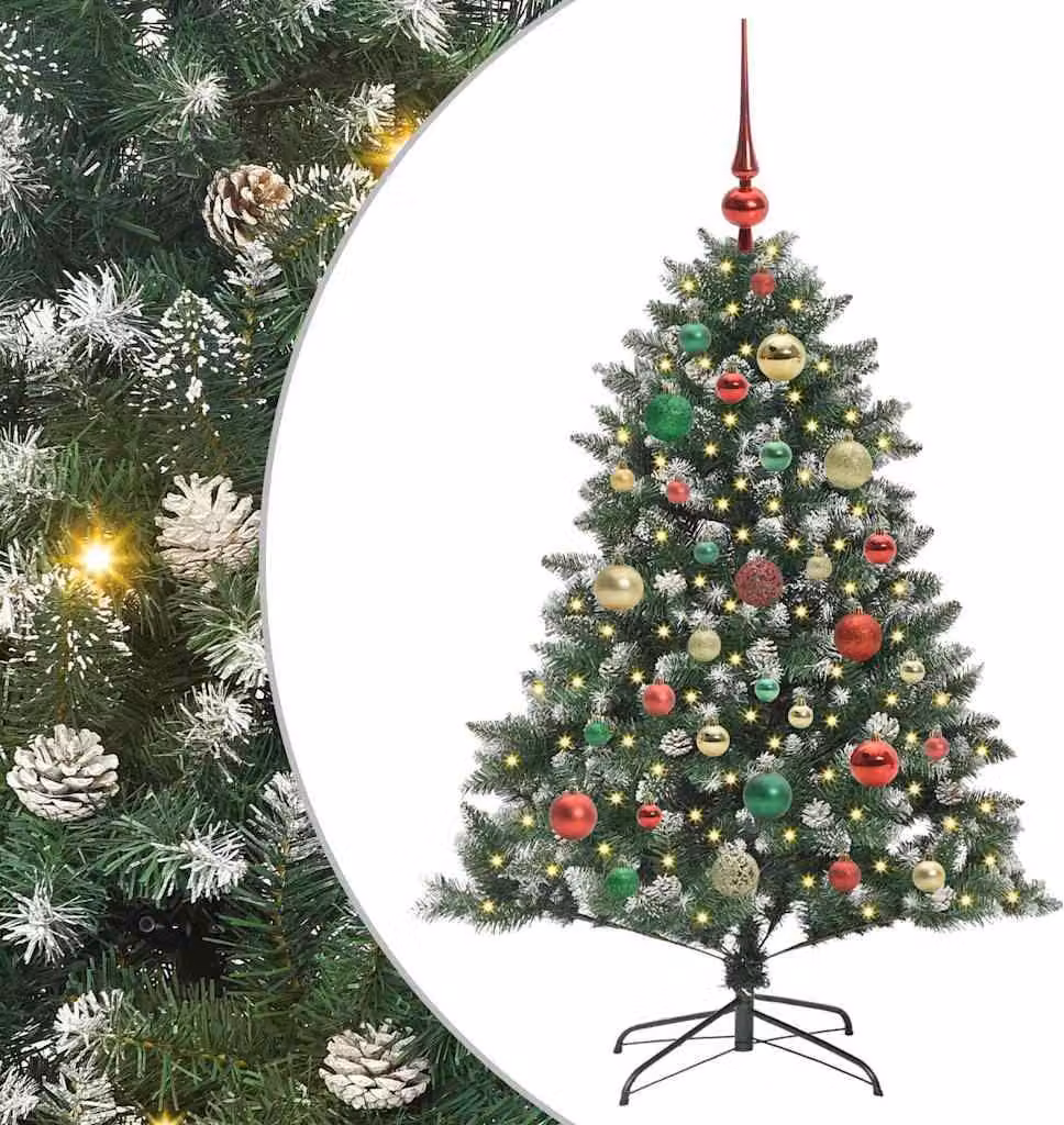 Albero di Natale artificiale con 150 LED Verde 120 cm