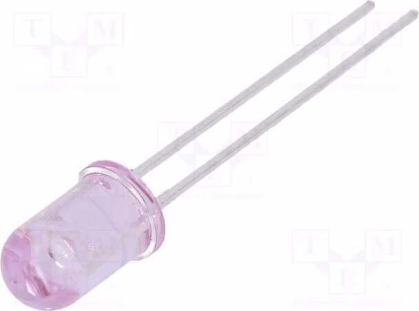 1 x Trasmettitore a infrarossi, λp max: 890 nm, diffusione, diametro 5 mm, angolo di emissione 30°, montaggio a foro passante (THT), tensione 1,7 V, QED223. LED a infrarossi, 25 mW