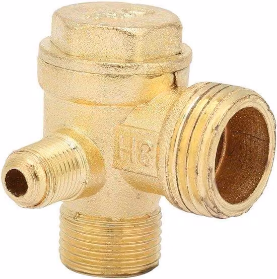 Valvola di ritegno unidirezionale per compressore d'aria a tre vie - Attacchi - Componenti per compressori d'aria