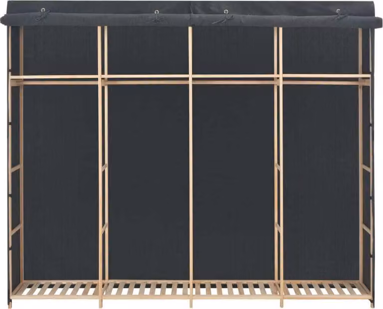 Armadio Grigio 200x40x170 cm in Tessuto