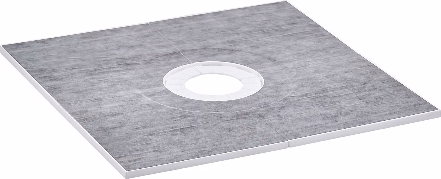 SucceBuy Set di soglie per doccia 914 x 914 mm, set di piatti doccia in EPS leggero con scarico centrale da 160 mm, incl. 2 panni impermeabili per l'installazione in bagno