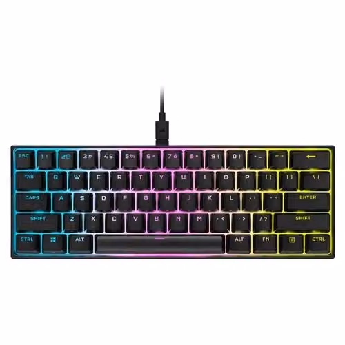 Tastiera Meccanica Gaming Corsair K65 Mini 60% RGB con Switch MX Red, Connessione USB Type-A e Type-C, Colore Nero – 2