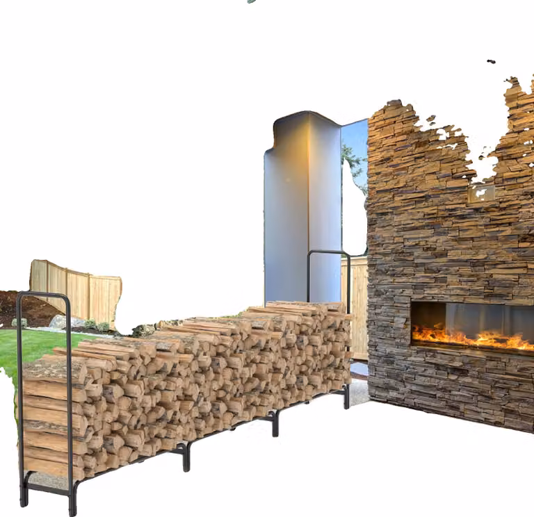 Supporto per tronchi per impieghi gravosi, portata massima 408 kg, design moderno, nero
