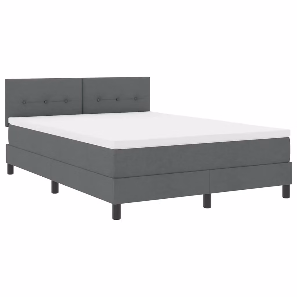 Letto a molle vidaXL con strisce LED e porta USB, Grigio, L/P/H: 140 x 200 cm – 2