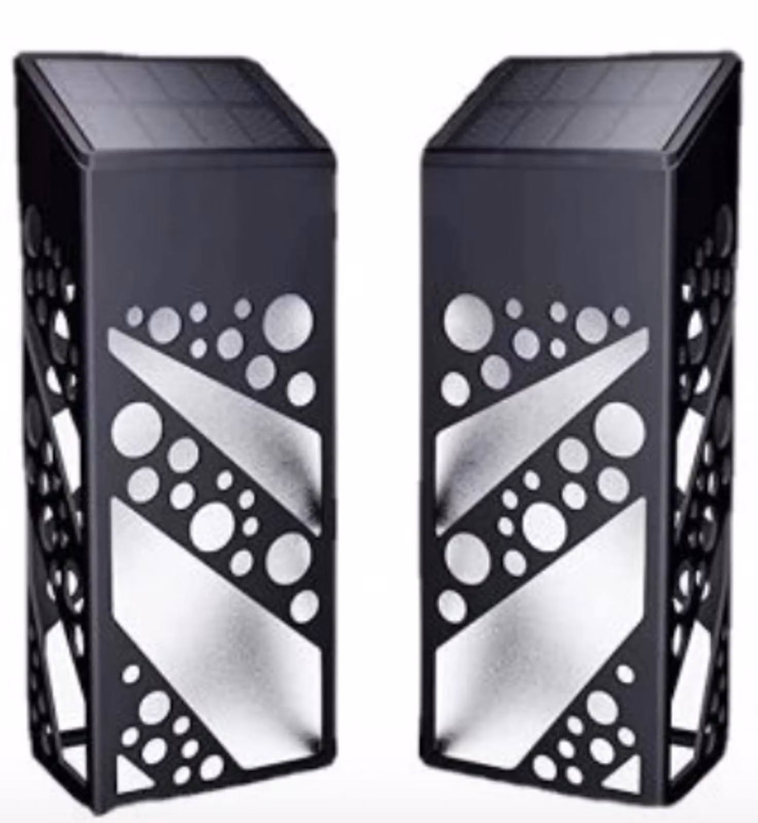 Lampada solare da esterno a parete, colore nero, modello MP4820 (confezione da 2 pezzi), marca Myers Power