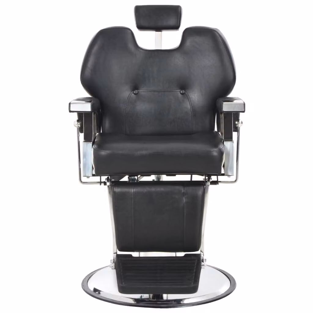 Poltrona da Barbiere Nera 72x68x98 cm in Pelle finta