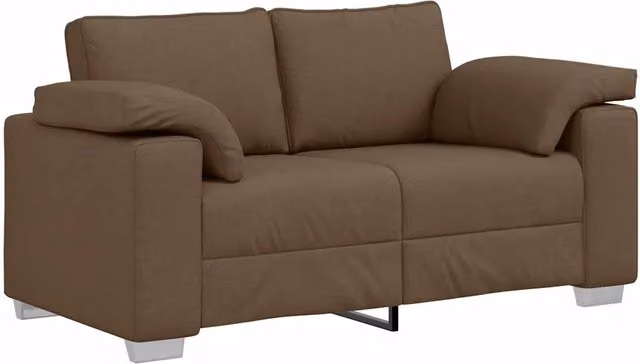 Divano | Divano da soggiorno | Sofa a due posti Marrone 160 cm Tessuto