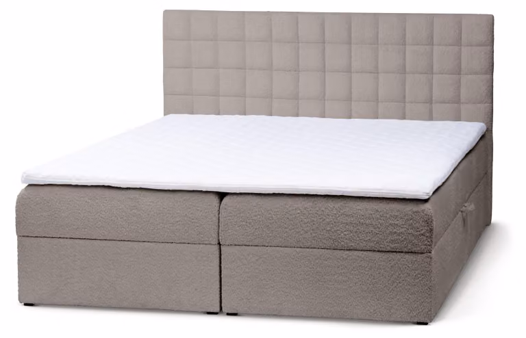 Letto con rete a molle Laky, colore marrone scuro, dimensioni 120 x 200 cm