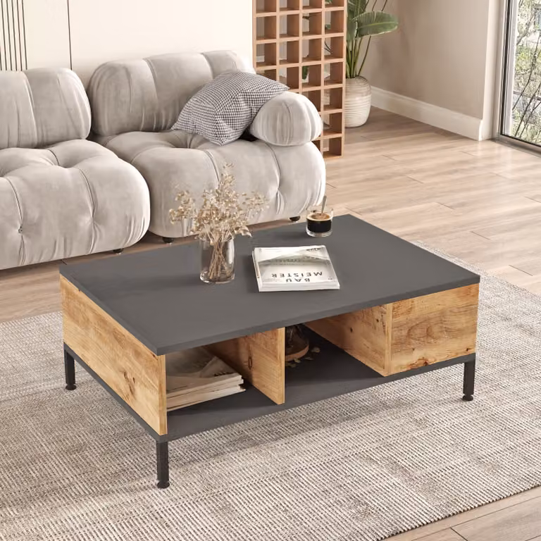 Skye Decor, Rl2-Aa, tavolino, 100 % PANNELLI RIVESTITI IN MELAMINA, pino atlantico, 90 x 60 x 33,1 cm