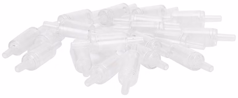 Set di 20 accessori per pompe da acquario, valvola di non ritorno unidirezionale per l'acqua, trasparente