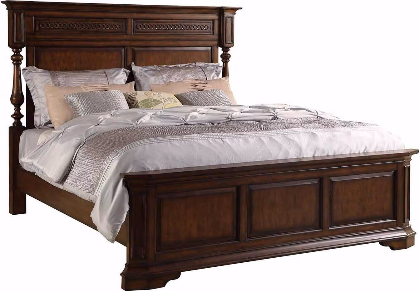Holzbett Bett Doppelbett Echtholz Schlafzimmer Hotel 180x200cm Betten