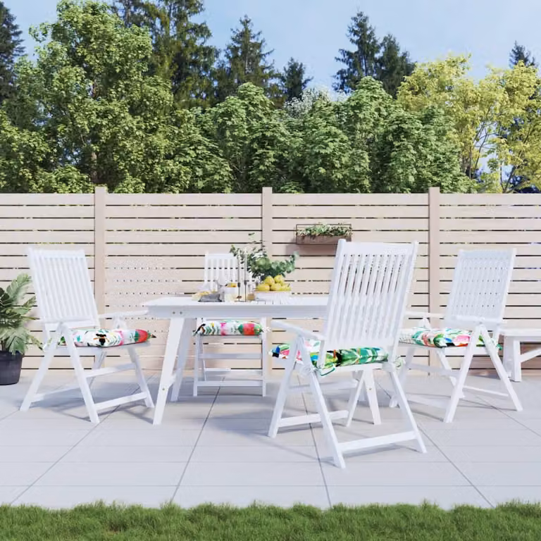 Set di 4 cuscini quadrati per sedia vidaXL multicolore in tessuto idrorepellente L/P/H: 40 x 40 x 7 cm