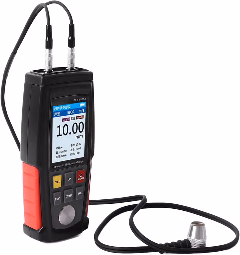 Misuratore di spessore digitale con sonda, misuratore di spessore elettrico, misuratore di spessore a ultrasuoni per tubi di vetro, metallo e Vetroceramica