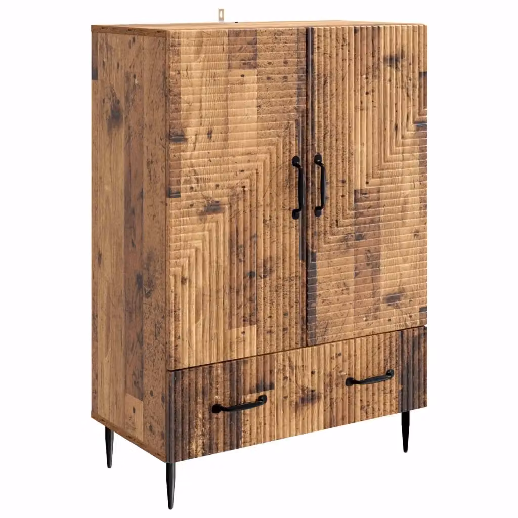 Credenza moderna Design In in legno ingegnerizzato e metallo, colore marrone, L: 66 cm, P: 34,5 cm, H: 95 cm – 2