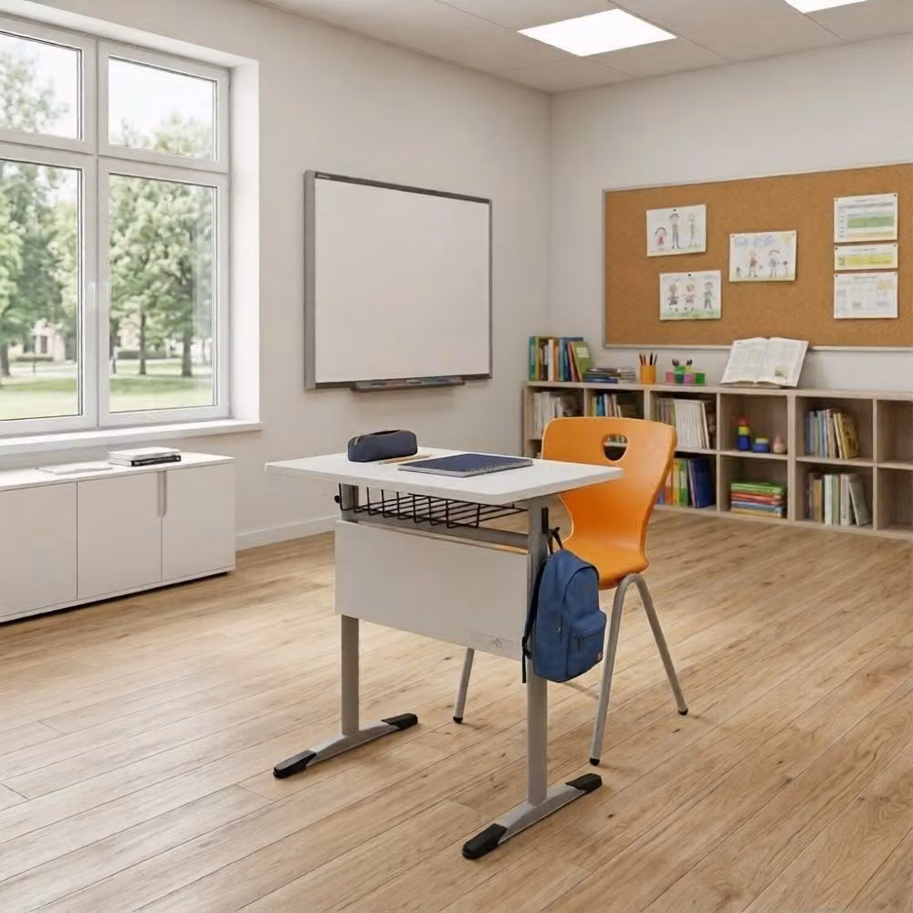 Set di mobili per l'apprendimento: scrivania e sedia per bambini, design moderno, ideale per la cameretta