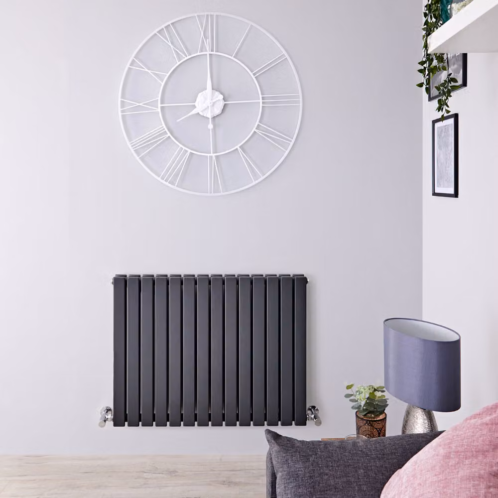 Radiatore Orizzontale Design Antracite 635x834mm 1030W - Alta Resa - Stile Moderno - Sloane