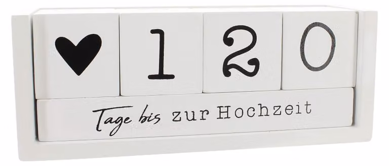 Calendario dell'Avvento in legno - Sostenibile e con diversi temi - Bianco