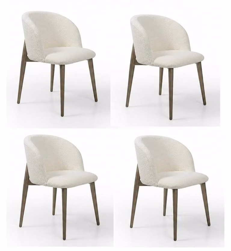 Set di sedie Stuehle, bianche, dal design moderno e Sedie imbottite, ideali per la sala da pranzo