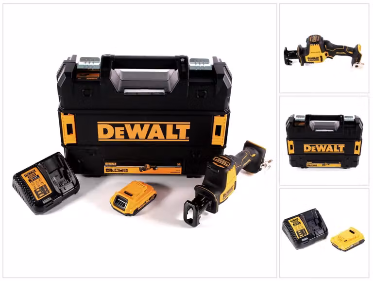 Sega alternativa a batteria DeWalt DCS 369 D1 18 V + 1x batteria ricaricabile 2,0 Ah + caricatore + TSTAK