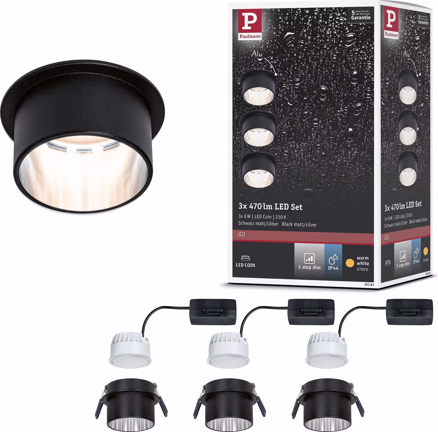 Paulmann Luce da incasso LED Gil set base