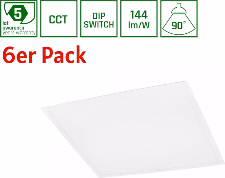 Pannello LED Spectrum 62x62cm 25W/40W/45W 144lm/W CCT 3000K/4000K/6000K