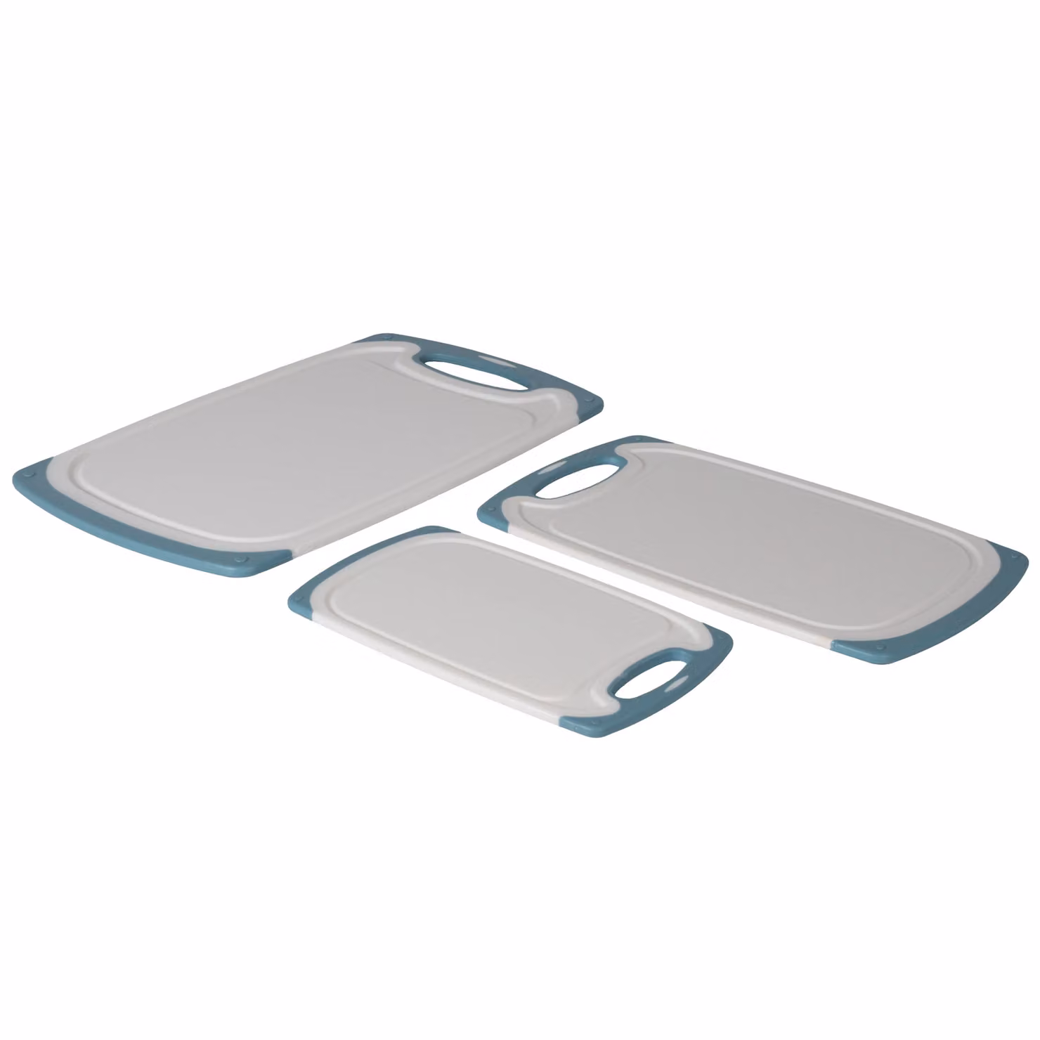 Set di 3 taglieri rettangolari multiuso Gusto Casa in polipropilene BPA Free con manico e piedini antiscivolo