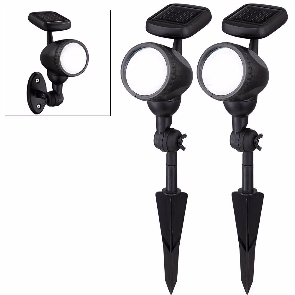 set di 2 luci solari a LED per esterni MOA