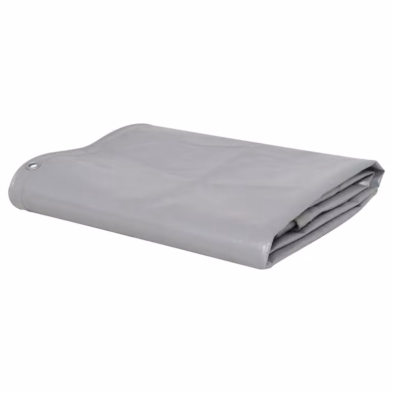 Telo di copertura vidaXL grigio con rivestimento in PVC 6 x 8 m