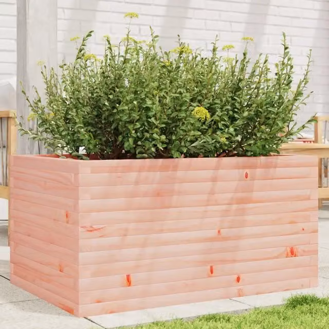 Fioriera da giardino vidaXL in legno massello marrone L: 90 cm, P: 60 cm, H: 45,5 cm